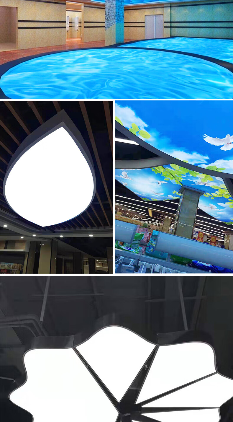 定制软膜天花吊顶透光膜led灯发光膜店面户外广告uv软膜灯箱灯膜 高清