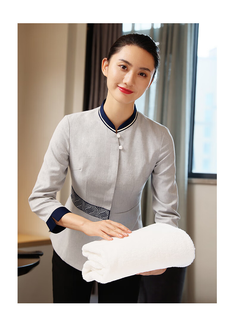 bwuky工作服男保洁工作服长袖女宾馆酒店家政客房服务员售楼部医院
