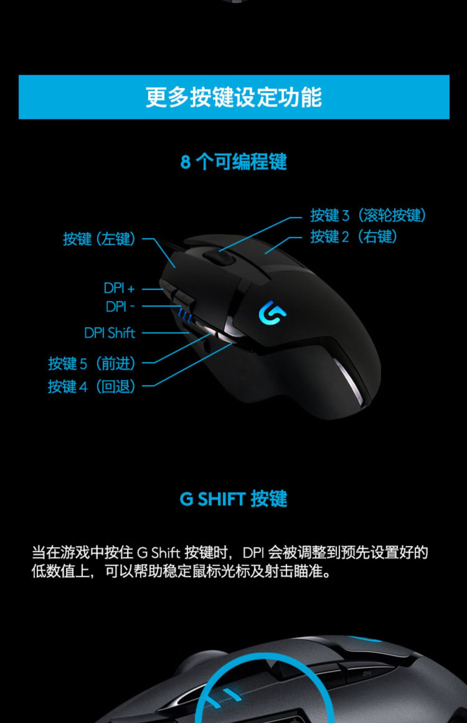 笔记本游戏原装网吧版吃鸡穿越火线g502 g402游戏鼠标【拆封盒装】