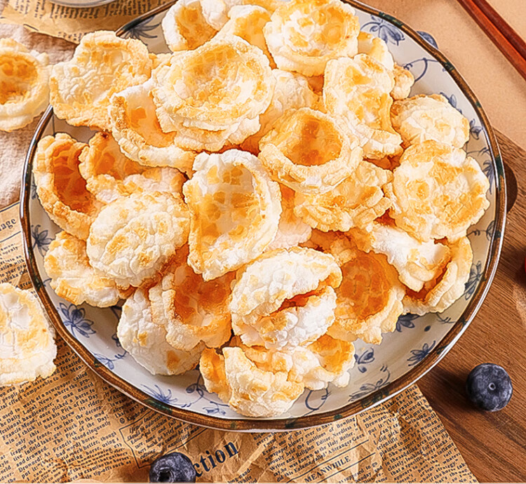 抖音网红虎皮年糕胖浙江特产嵊州宁波年糕片干爆米花8090怀旧零食 香