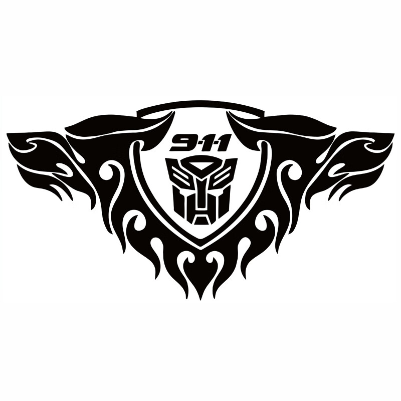 全套贴个性改装车门贴机盖贴纸后视镜拉花 侧面一套 狂派黑色【图片