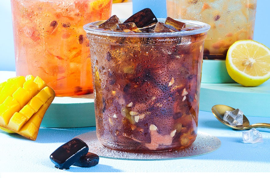 网红冰粉390g*2罐什锦果冻即食水果冰粉粉多口味零食小吃休闲食品 百