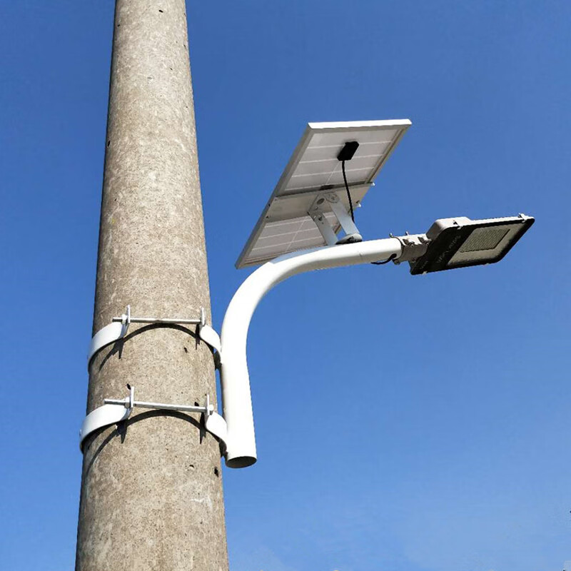 壁式安装50w单头路灯太阳能灯户外防水庭院灯新农村50w100w家用led挑