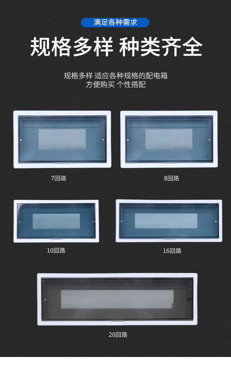 配电箱盖子家用16回路箱盖板电箱保护罩pz30配电箱塑料面板ab型 12
