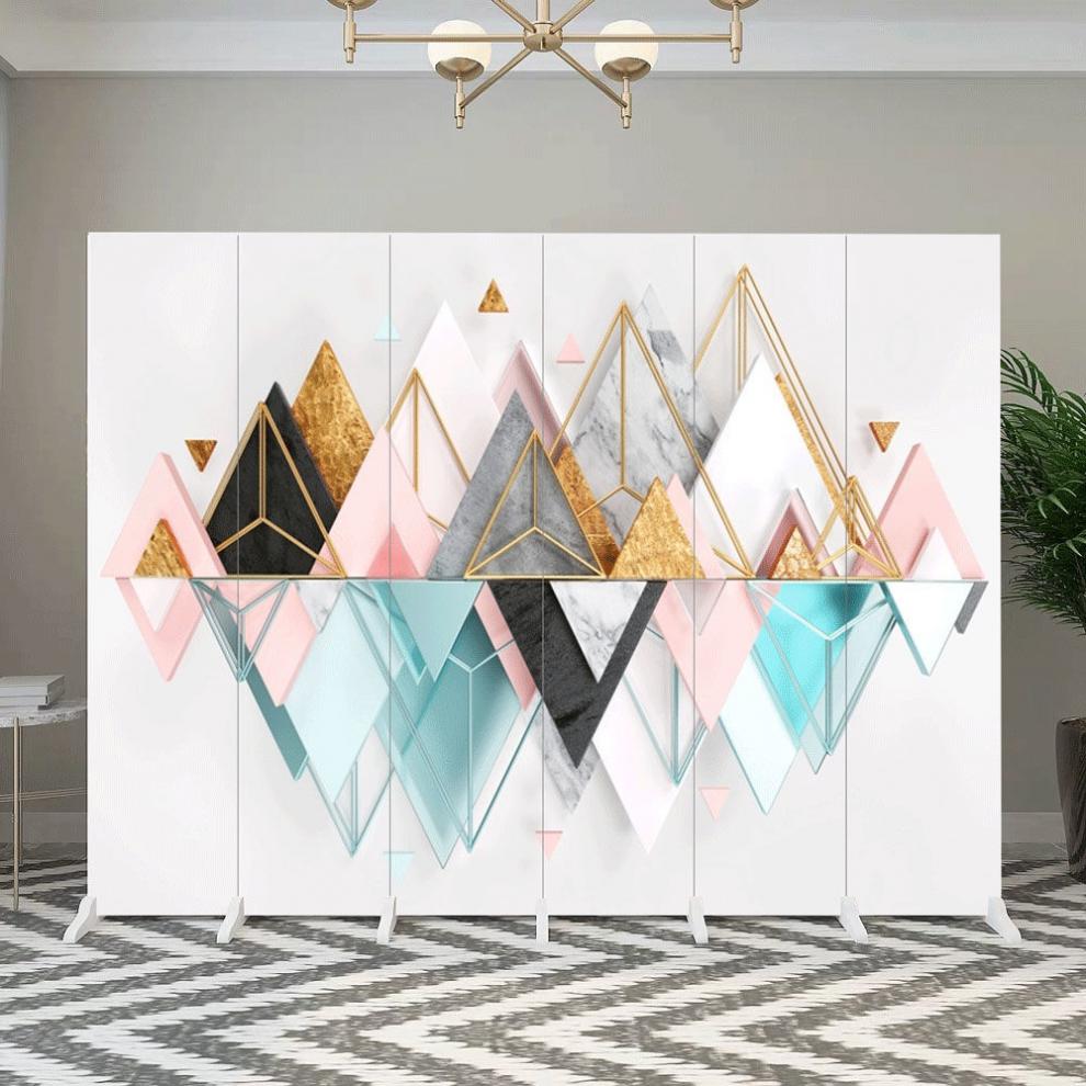 屏风隔断客厅玄关简约家用欧式折叠推拉酒店办公简易遮挡移动折屏款式