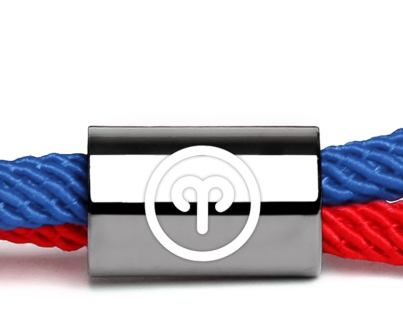 heyoll灰鱼潮牌手绳属鼠年本命年编织双色转运绳十二星座饰品手链男女