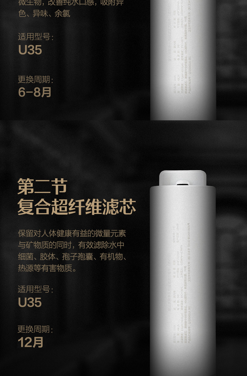 碧云泉净水器m3滤芯jst-u35净水机原装工厂正品滤芯品质家电 m3第1级