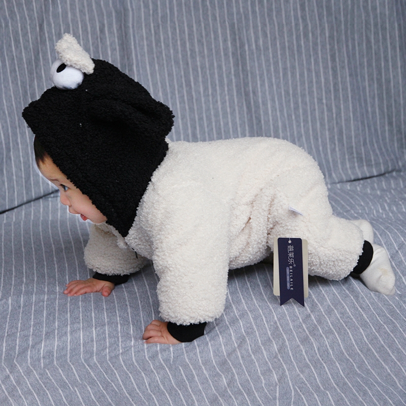 婴儿连体衣服秋冬季0岁3个月1男女宝宝冬装6新生儿棉衣可爱外出服