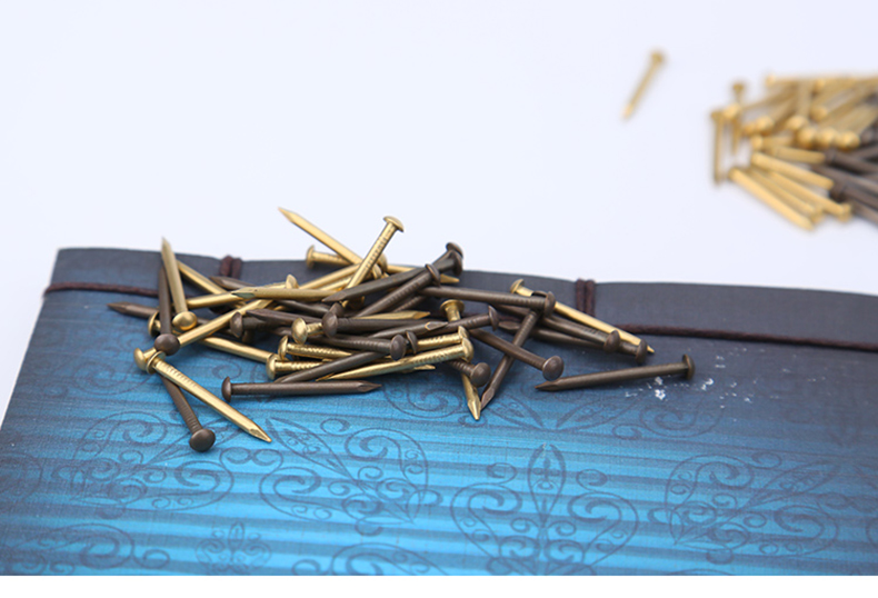 纯铜钉子圆头小铜钉中式仿古家具紧固木工钉合页黄铜钉画装饰小铜钉长