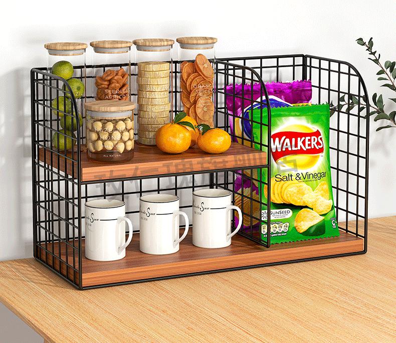 2022新款餐桌上的收纳架餐桌收纳神器饭桌上饮料零食置物架客厅茶几