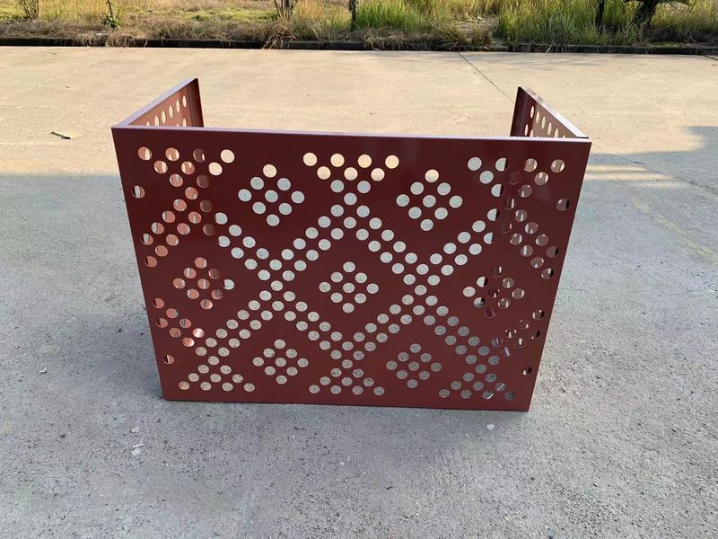 卓尔曼冲孔铝单板百叶窗空调外机罩铝合金格栅铝幕墙铝门头外立面改造