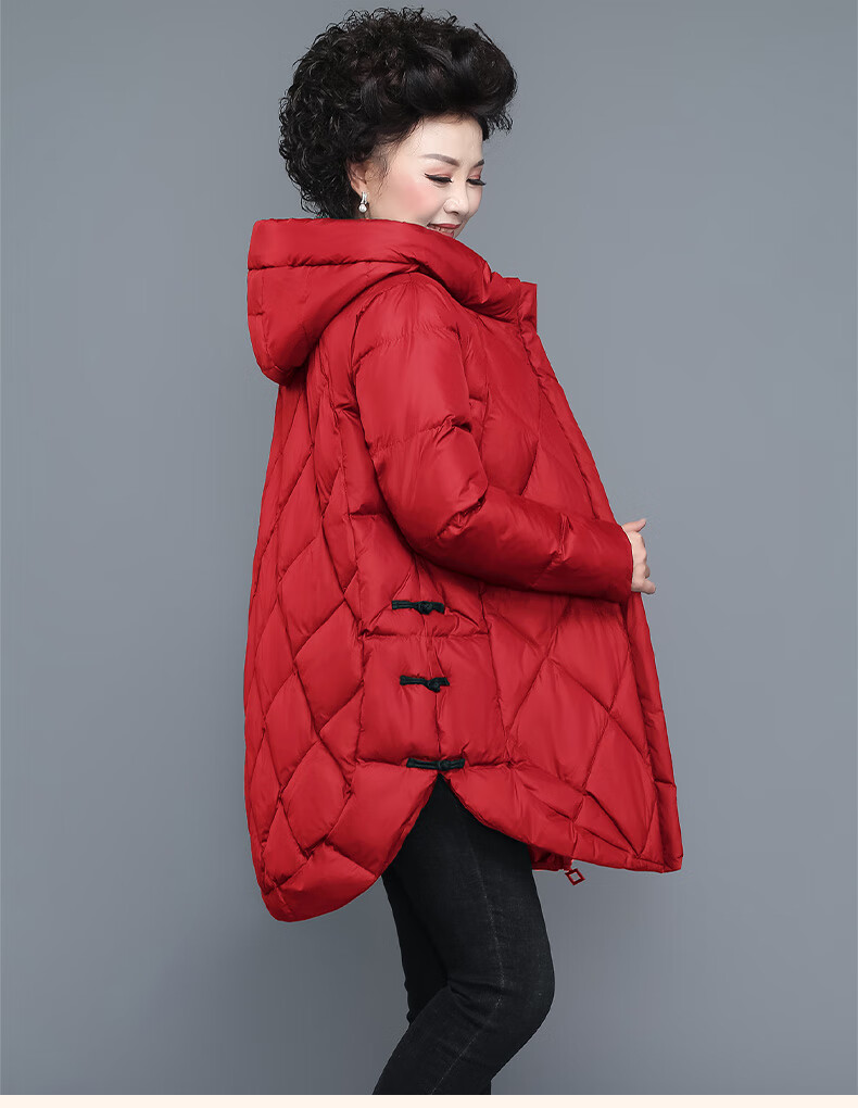 eynl 福太太【商场同款】70岁的老太太加肥加大码羽绒服胖妈妈冬装