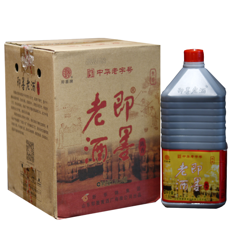 即墨老酒115陈香桶装黄酒半甜型1800ml4桶整箱价不含焦糖色经济实惠