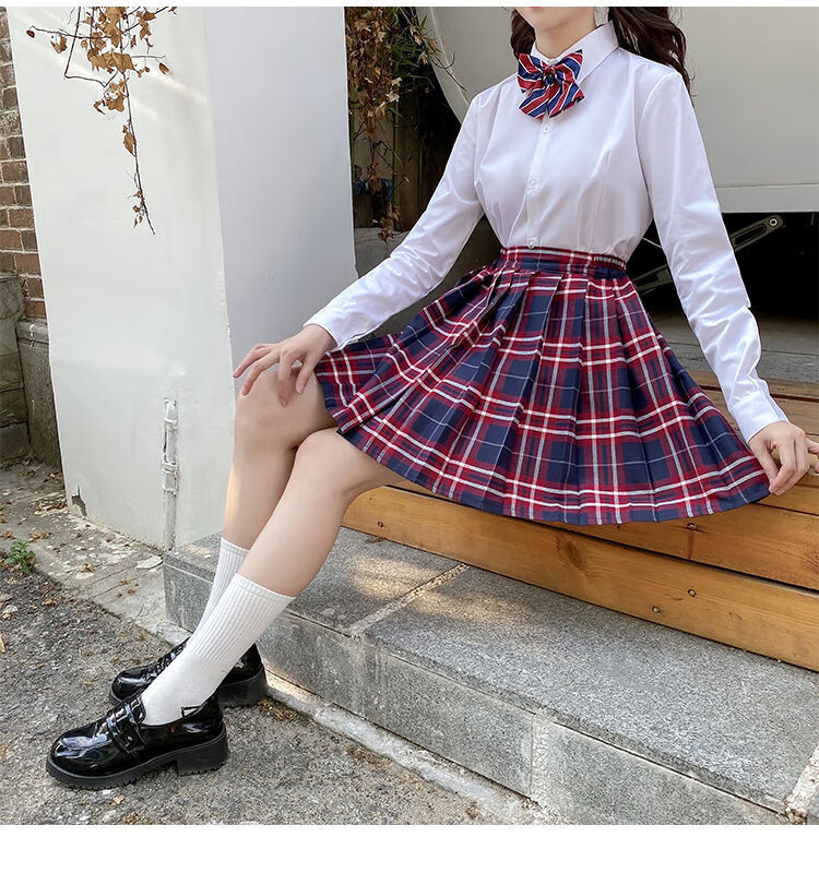 風格仔半身裙jk制服女中小學生百褶裙學院風套裝五六年級合唱服校服