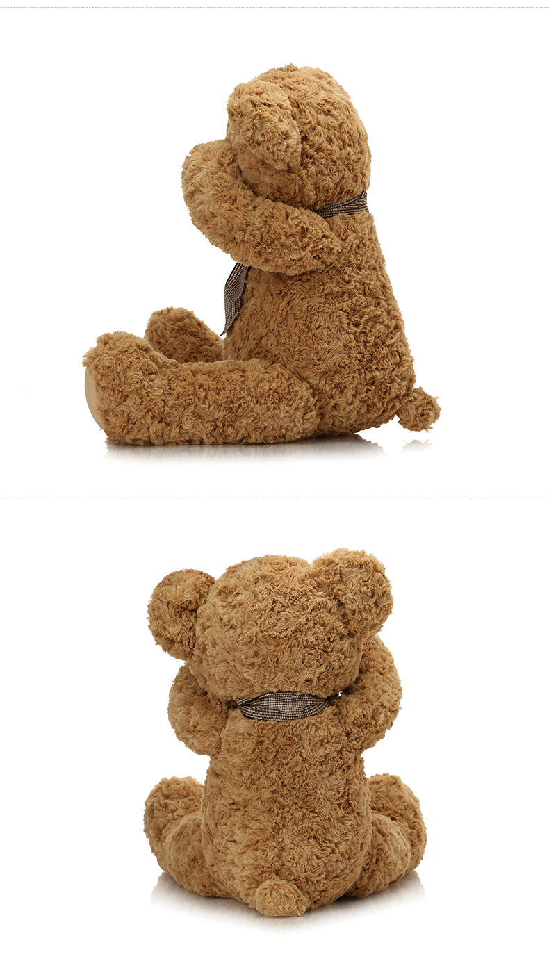 柏文熊泰迪熊公仔害羞小熊玩偶抱睡娃娃儿童生日礼物送女孩毛绒玩具不