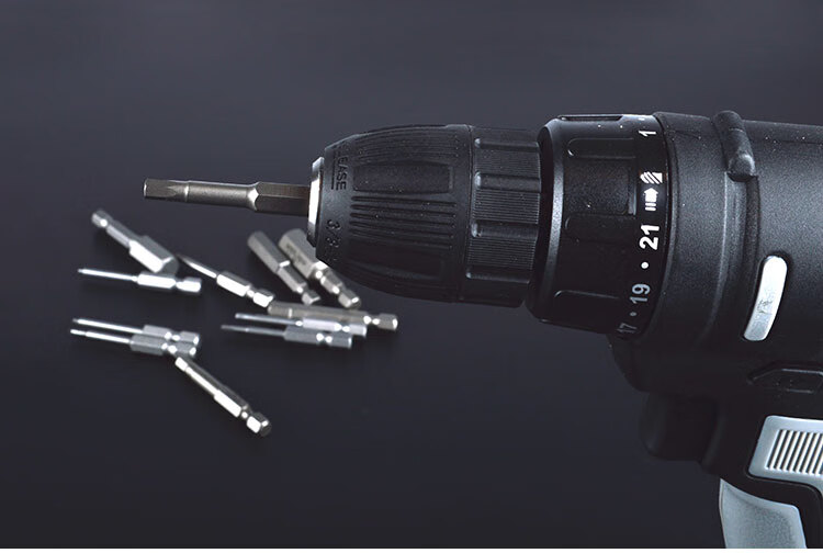 宾毅 气动风批批头6方角头电钻头带磁电批起子75mm长h4 6 75*h5(5支装