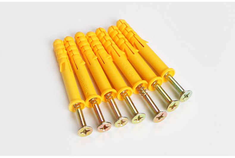小黄鱼塑料膨胀管膨胀螺丝胶塞6mm8mm10mm自攻螺丝钉套装安装工具630