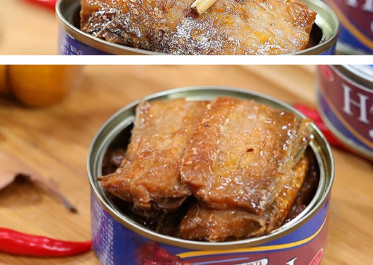 渤海湾森库下饭带鱼罐头森库渤海湾带鱼罐头红烧味带鱼罐头红烧味20罐