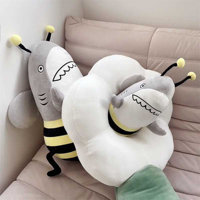 【创意礼品】抖音网红同款鲨叉鲨bee鲨雕公仔创意恶搞谐音梗毛绒玩具