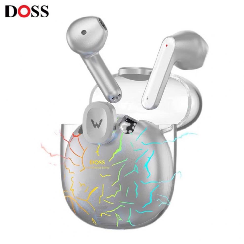 doss德士t82-g电竞游戏小杨哥同款无线蓝牙耳机透明壳太空舱家用 黑色