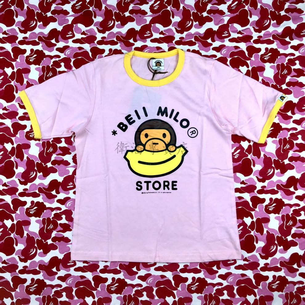 【官方旗舰店】bape bape milo童装夏季ins猿人头男女儿童纯棉y2k辣妹