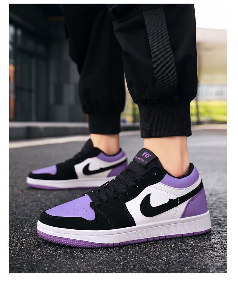 耐克nike aj男鞋低帮平板鞋男女运动鞋黑白熊猫鞋空军一号男潮鞋子