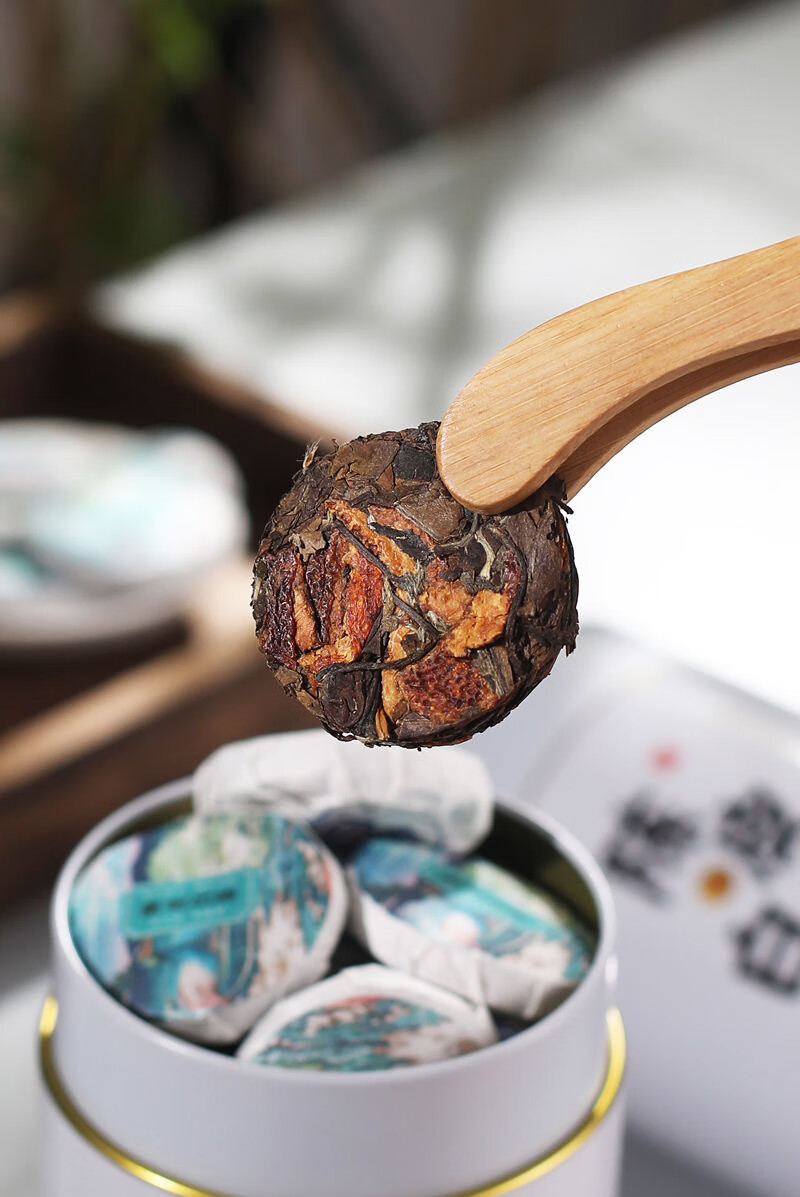 陈皮白茶紧压茶福鼎老白茶小茶饼250g一饼一泡500g罐装 2瓶500g【图片