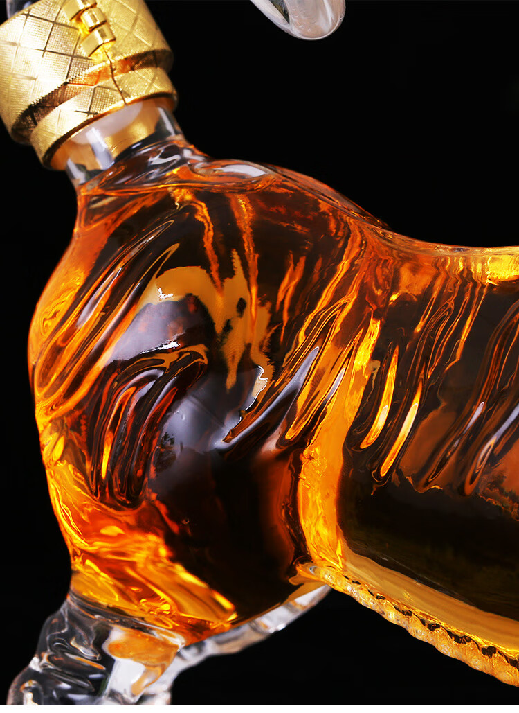 老虎泡酒玻璃瓶透明酒瓶空瓶虎1斤2斤装生肖礼品摆件虎骨酒瓶定制一斤