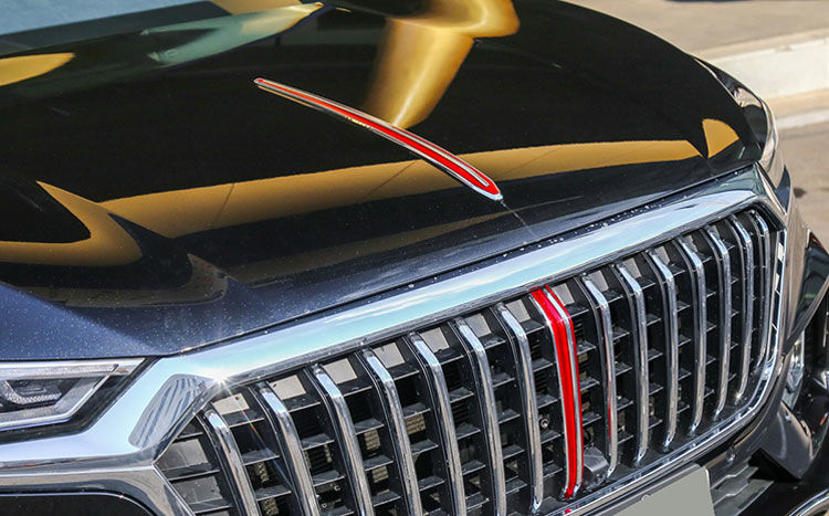 适用于专用于红旗hs5中网灯流光灯专用发光车标h5改装led车标灯装饰灯