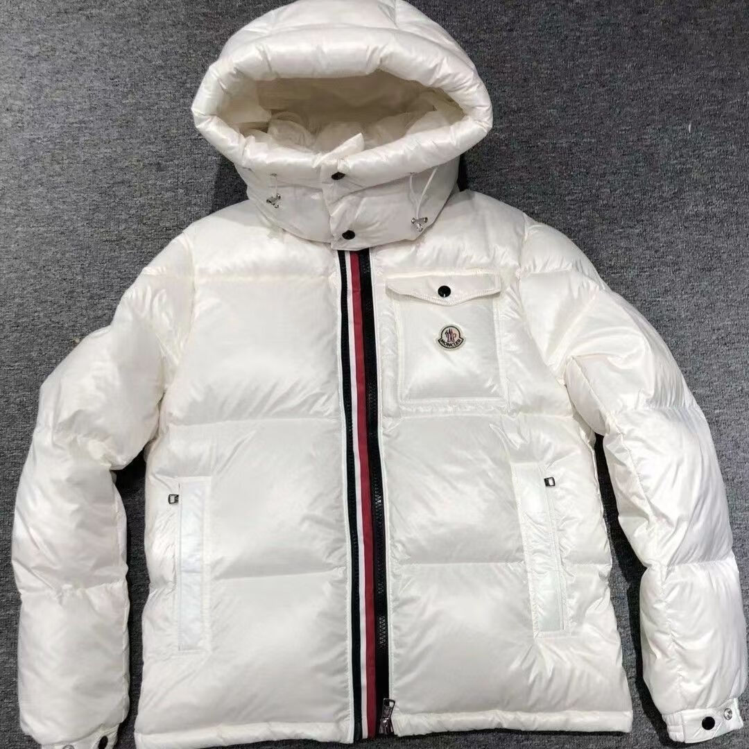 代购蒙口蒙家maya织带玛雅短款羽绒服简洁连帽外套加厚男女情侣外套