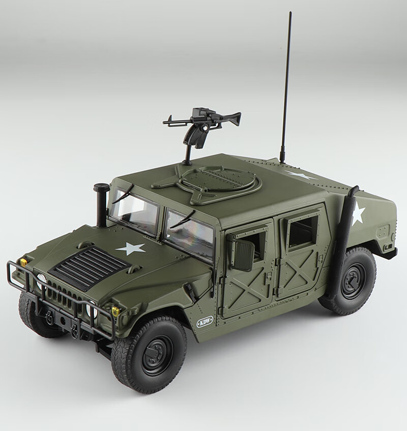 1/18大号开门合金悍马h1军事战车军车越野吉普车汽车模型玩具摆件 1