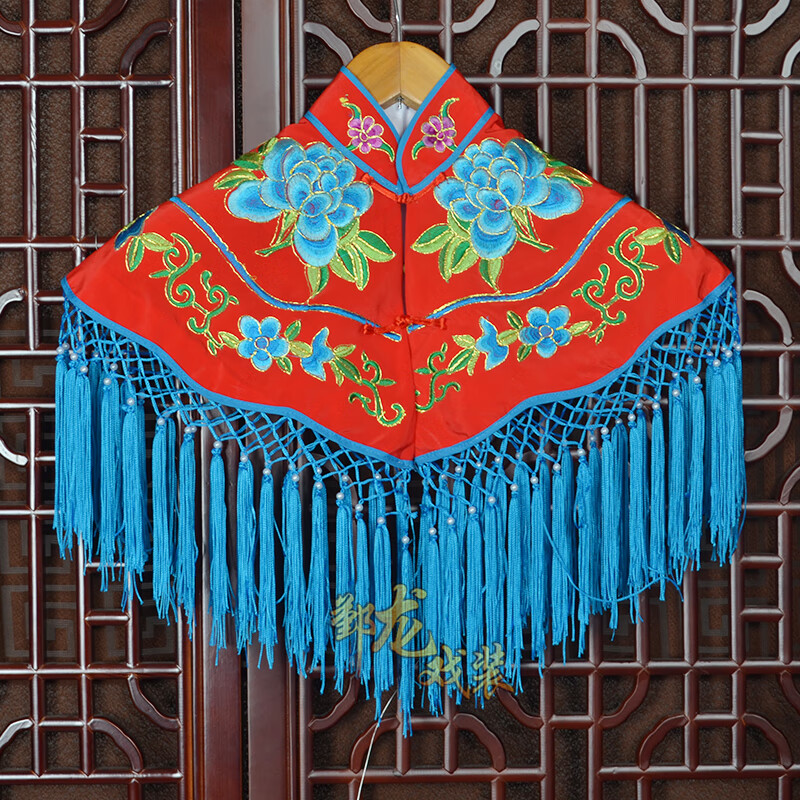 簘蕥 京剧服装 新品戏剧戏曲贵妃醉酒服装表演戏服服绣凤花云肩披肩