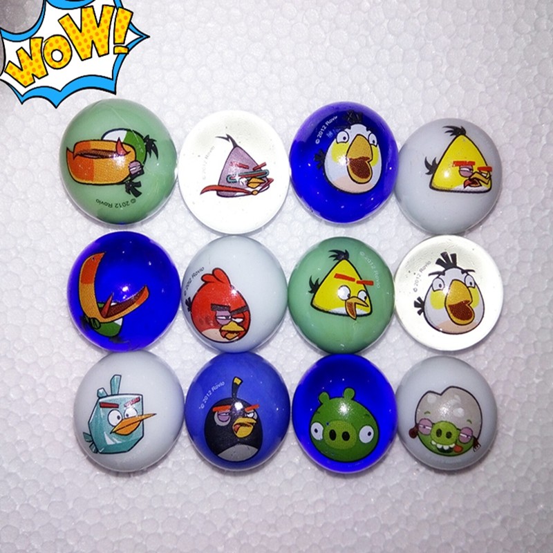 【618活动】三木园艺 园艺卡通小鸟玻璃球弹珠25一套10个不同图案定制