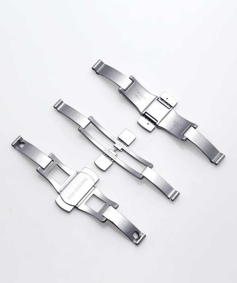 莉威洛不锈钢精钢表链表带表扣钢带蝴蝶扣手表男女代用天梭浪琴手表