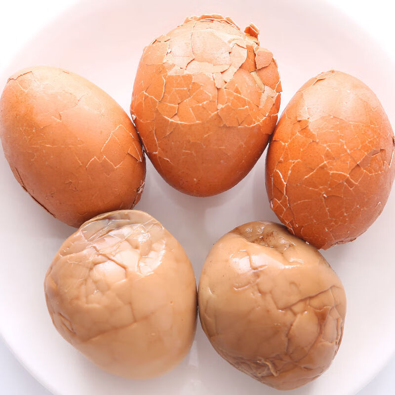 十八卤蛋五香茶叶蛋风味无壳鸡蛋带壳卤蛋休闲零食 龙觇 5个黑色五香