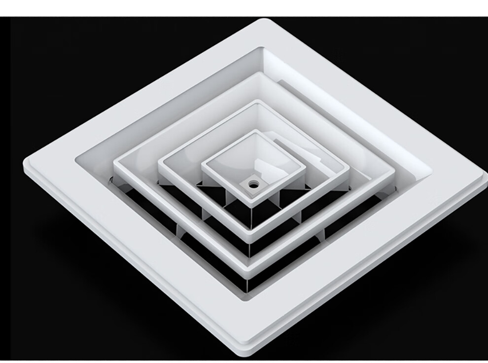 欧芬琦abs方形散流器出风口集成吊顶百叶换气排风口天花吊顶方变圆