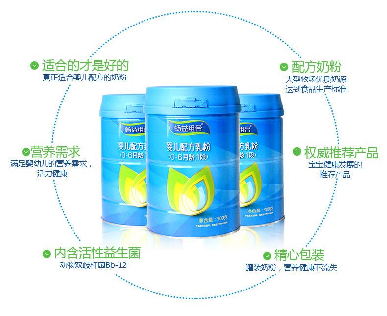 贝智康奶粉 畅益组合 幼儿配方牛奶粉 1-3段新日期罐装 畅益组合1段(2