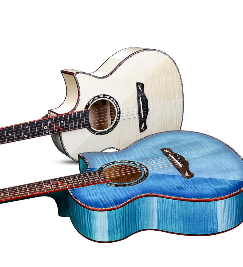 dadarwood达达沃dw460cs om460虎纹枫木单板民谣吉他 男女学生进阶