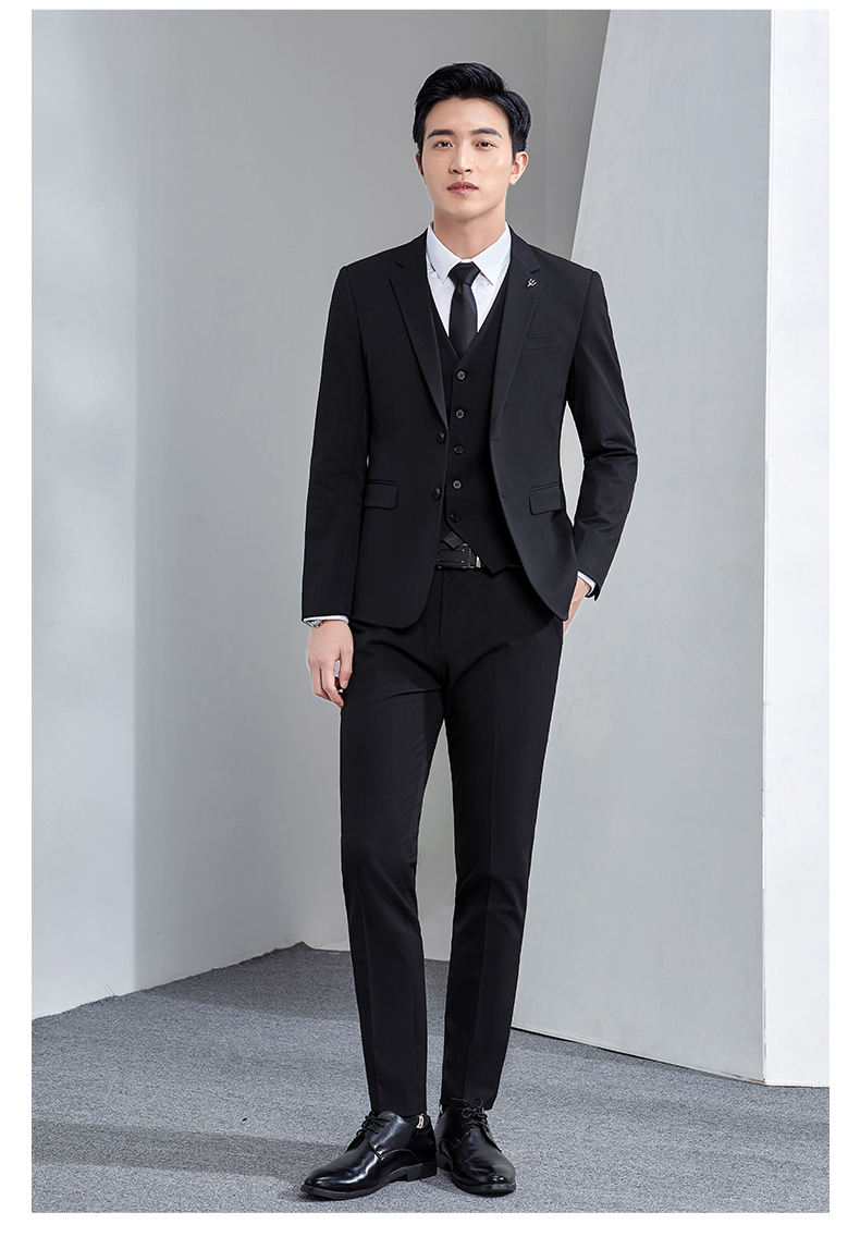 vorlansa西服套装男士商务修身西装男工作服银行职业正装保险小西服男