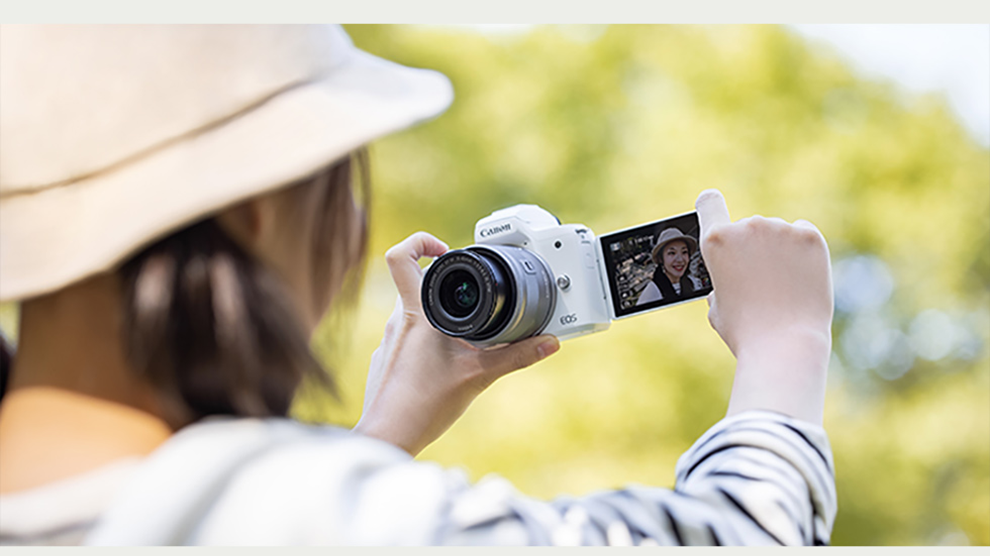 佳能m50二代微单相机2代数码相机自拍美颜微单套机白色vlogvlog时尚