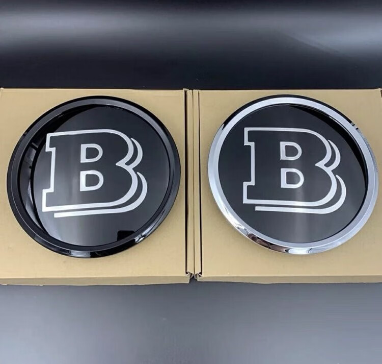 奔驰大g350g550g55g500g63巴博斯尾标中网标备胎标amg车标黑色b标