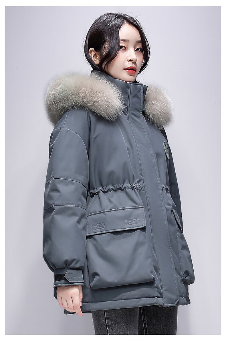 mongcold萌可蒙口羽绒服女中长款2022年秋冬季外套女时尚百搭高端潮流