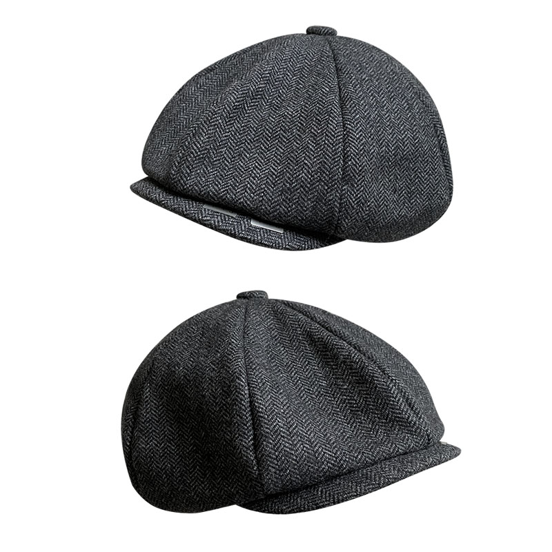 剃刀党帽子0724谢尔比帽子浴血黑帮八角帽复古帽ins英伦帽子剃刀党