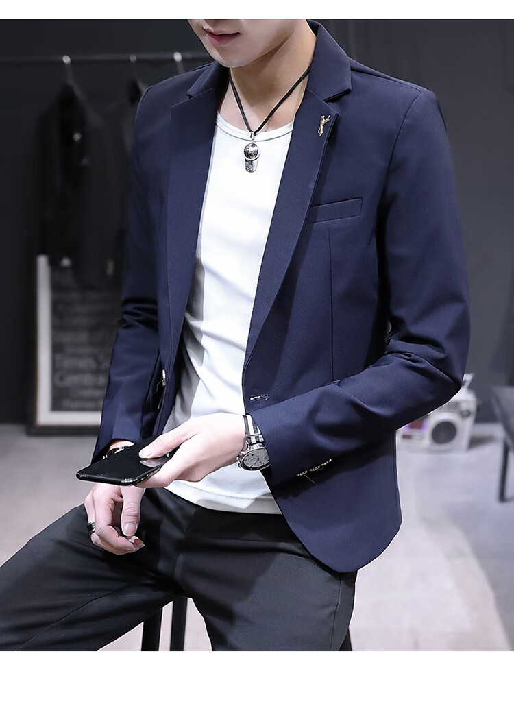 2020新款春秋季帅气男士小西装男青年韩版修身套装百搭休闲西服外套