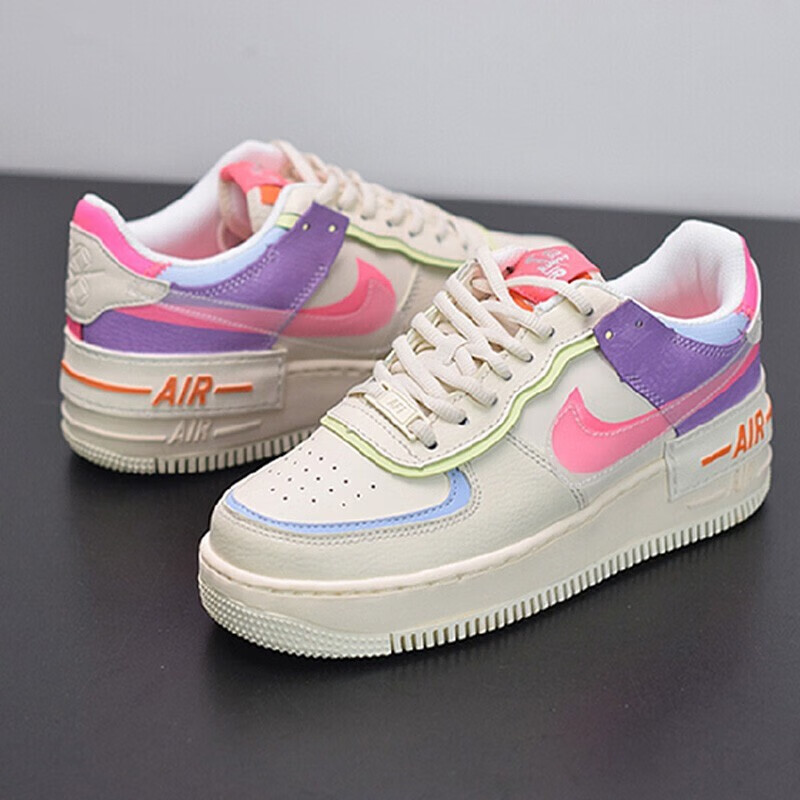 【官方甄选】 空军一号男 af1断钩解构 红蓝鸳鸯板鞋女 898889-103乔