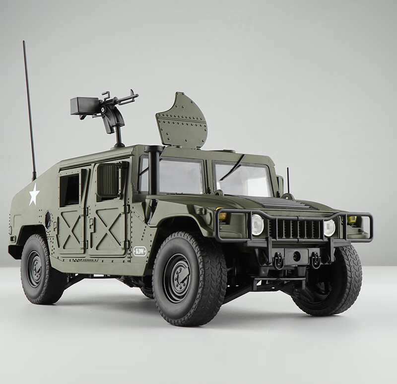 1/18大号开门合金悍马h1军事战车军车越野吉普车汽车模型玩具摆件 1