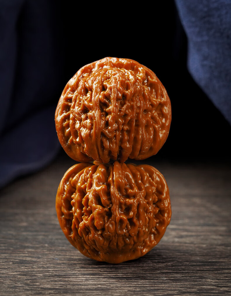 文玩核桃四座楼狮子头手把件精品麒麟官帽把玩包浆古玩手串男盘玩