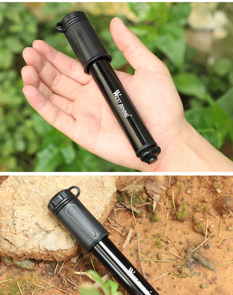 西骑者自行车篮球气球高压打气筒便携迷你小型打气筒内置软管打气筒