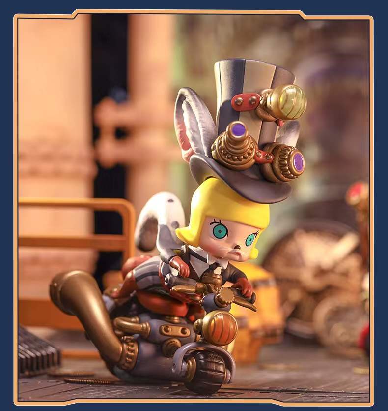 泡泡玛特popmaitmolly蒸汽朋克动物机车系列盲盒潮玩礼物儿童节礼物