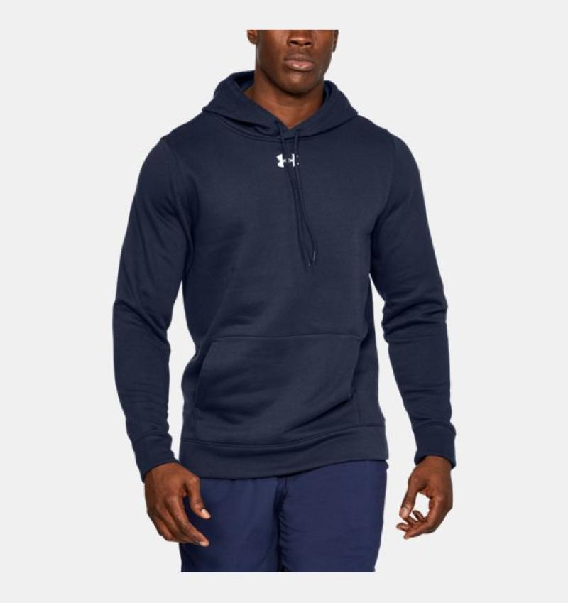 安德玛(under armour) 男 卫衣连帽衫棉质舒适休闲套头衫纯色长袖上衣